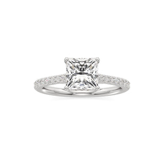 Primrose Princess Pave Band Hidden Halo