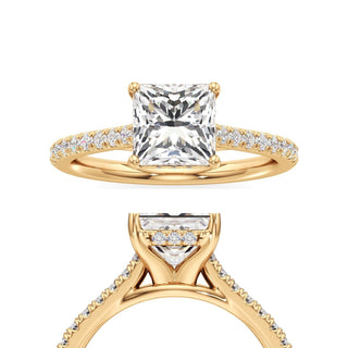 Primrose Emerald Pave Band Hidden Halo