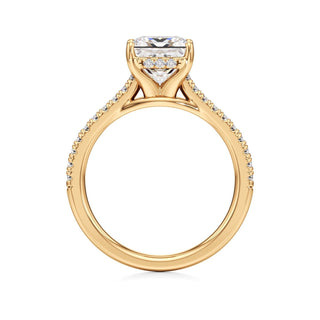 Primrose Princess Pave Band Hidden Halo