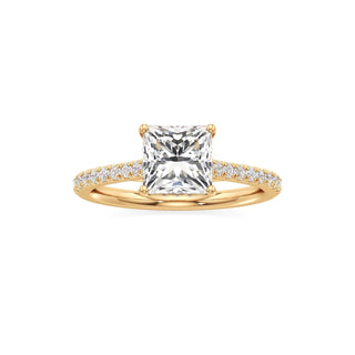 Primrose Princess Pave Band Hidden Halo