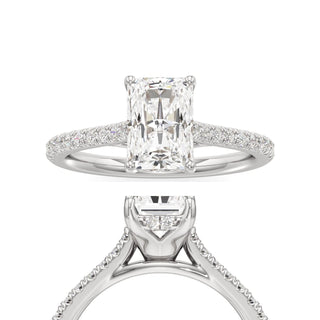 Primrose Emerald Pave Band Hidden Halo