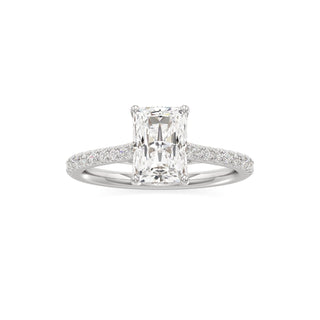 Primrose Princess Pave Band Hidden Halo