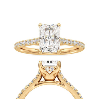 Primrose Emerald Pave Band Hidden Halo