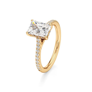 Primrose Princess Pave Band Hidden Halo