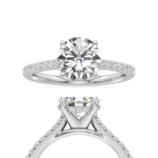 Primrose Emerald Pave Band Hidden Halo