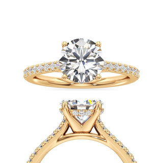 Primrose Emerald Pave Band Hidden Halo
