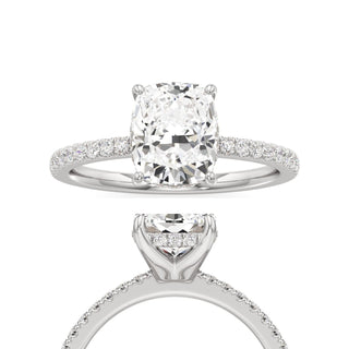 Rina Pear Pave Band Hidden Halo