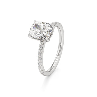 Rina Pear Pave Band Hidden Halo