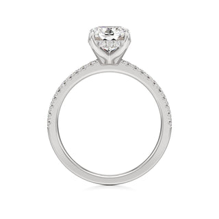 Rina Pear Pave Band Hidden Halo