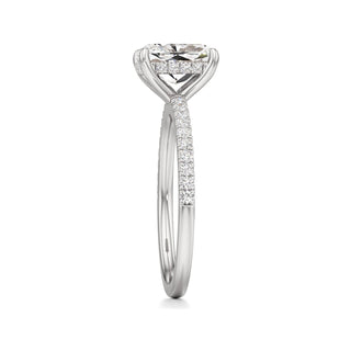 Rina Pear Pave Band Hidden Halo