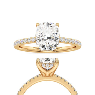 Rina Pear Pave Band Hidden Halo