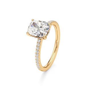 Rina Pear Pave Band Hidden Halo