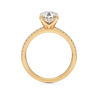Rina Pear Pave Band Hidden Halo