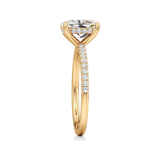 Rina Pear Pave Band Hidden Halo