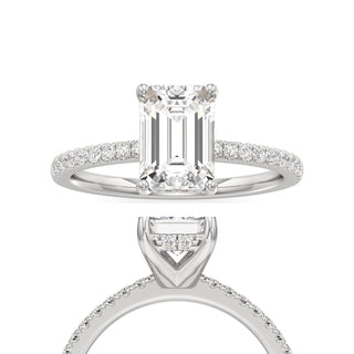 Rina Pear Pave Band Hidden Halo