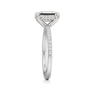 Rina Pear Pave Band Hidden Halo