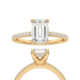 Rina Pear Pave Band Hidden Halo
