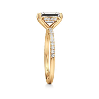 Rina Pear Pave Band Hidden Halo
