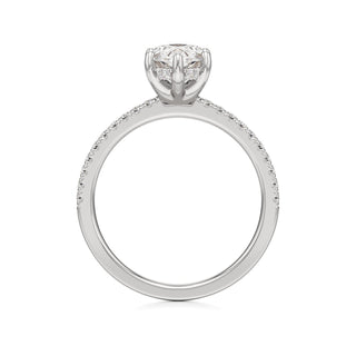 Rina Pear Pave Band Hidden Halo