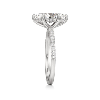 Rina Pear Pave Band Hidden Halo