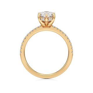 Rina Pear Pave Band Hidden Halo