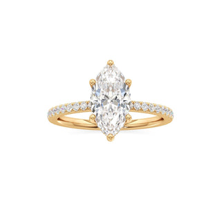 Rina Pear Pave Band Hidden Halo
