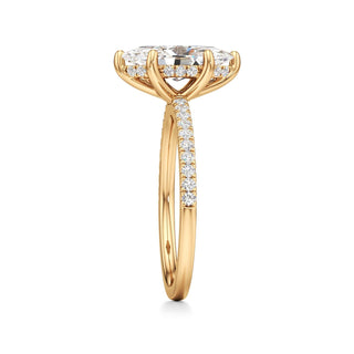 Rina Pear Pave Band Hidden Halo
