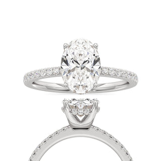 Rina Pear Pave Band Hidden Halo
