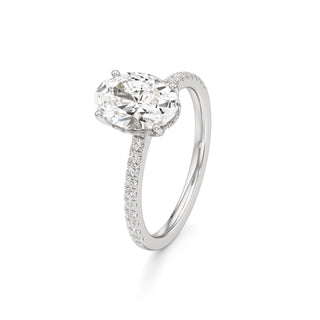 Rina Pear Pave Band Hidden Halo