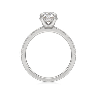 Rina Pear Pave Band Hidden Halo
