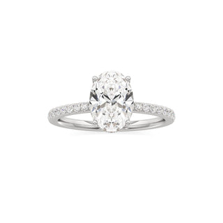 Rina Pear Pave Band Hidden Halo