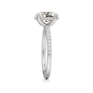 Rina Pear Pave Band Hidden Halo