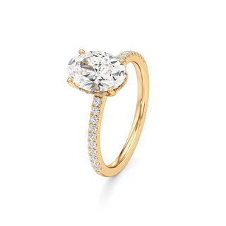 Rina Pear Pave Band Hidden Halo
