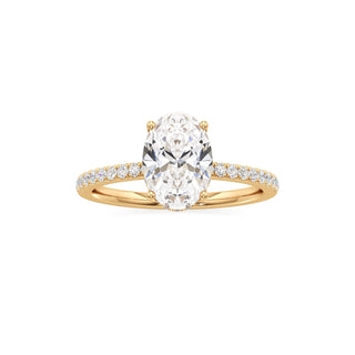 Rina Pear Pave Band Hidden Halo
