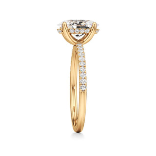 Rina Pear Pave Band Hidden Halo