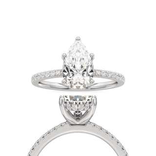 Rina Pear Pave Band Hidden Halo