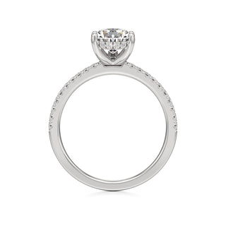 Rina Pear Pave Band Hidden Halo