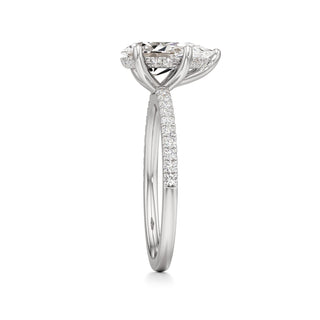 Rina Pear Pave Band Hidden Halo