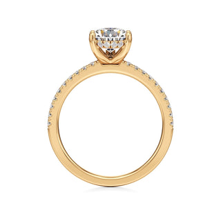 Rina Pear Pave Band Hidden Halo