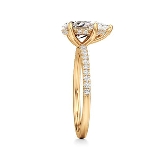 Rina Pear Pave Band Hidden Halo