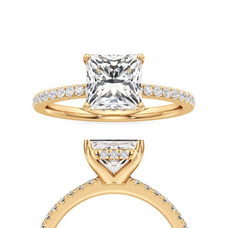 Rina Pear Pave Band Hidden Halo