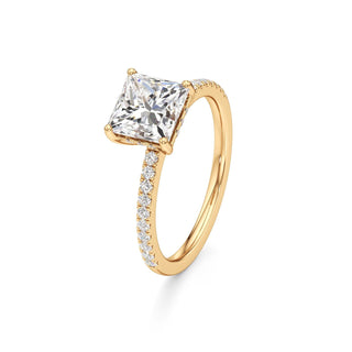 Rina Pear Pave Band Hidden Halo
