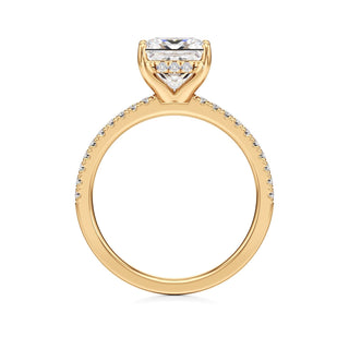 Rina Pear Pave Band Hidden Halo