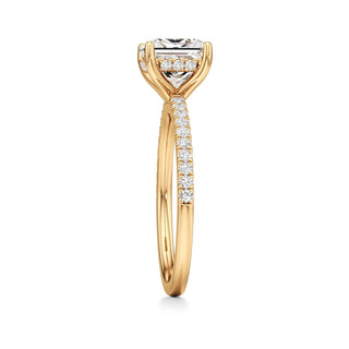 Rina Pear Pave Band Hidden Halo