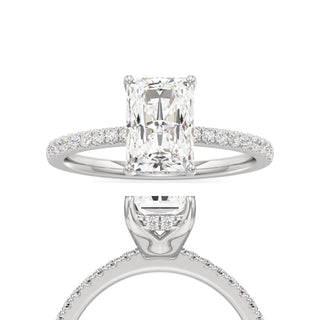 Rina Pear Pave Band Hidden Halo