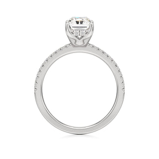 Rina Pear Pave Band Hidden Halo