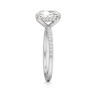 Rina Pear Pave Band Hidden Halo
