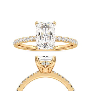 Rina Pear Pave Band Hidden Halo