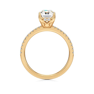 Rina Pear Pave Band Hidden Halo