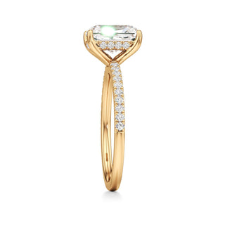 Rina Pear Pave Band Hidden Halo